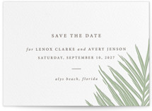 Gilded Palm Letterpress Save the Date Cards
