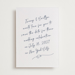 Ink scribble Letterpress Save the Date Cards