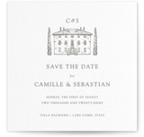 Villa Balbiano Letterpress Save the Date Cards