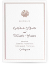 Seaside Letterpress Save the Date Cards