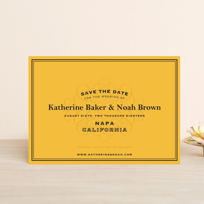 Label Save The Date Postcards by Lauren Chism Minted