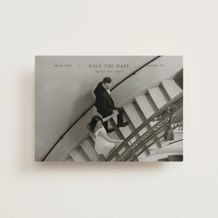 In line Save The Date Postcards by Tamara Hilje Minted