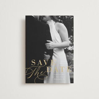 Composition Foil-Pressed Save the Date Postcards