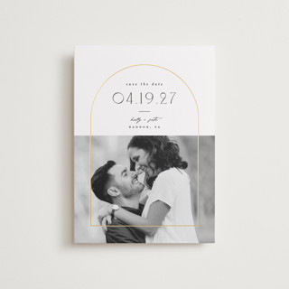 Inverse Foil-Pressed Save the Date Postcards