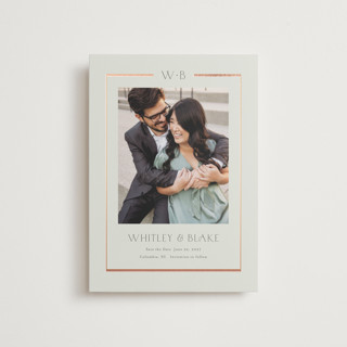 Luster Foil-Pressed Save the Date Postcards