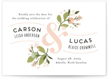 Floral Ampersand Save The Date Cards