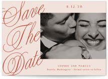 Script Overlay Save The Date Cards