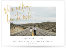 Down the Aisle Save The Date Cards