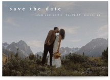 Typographic Header Save The Date Cards
