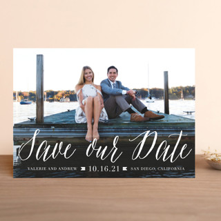 Modern Script Save The Date Cards
