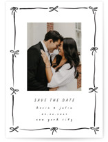 Preppy Bow Border Save The Date Cards