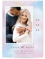 Rainbow Haze Save The Date Cards