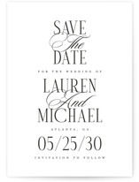Stacked Type Save The Date Cards