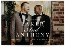 Stacked Names Save The Date Cards