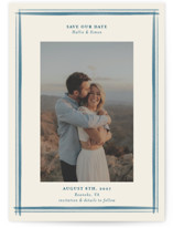 Gingham Border Save The Date Cards