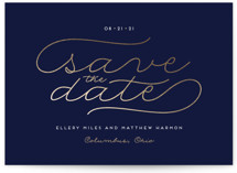 Modern Metal Save The Date Cards