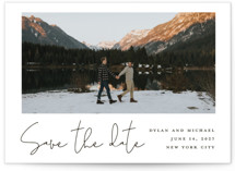 Scripted Style Save The Date Cards