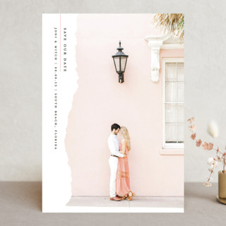 Torn Edges Save The Date Cards