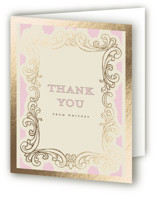Baroque Beauty Foil-Pressed Sweet Sixteen Party Thank you Cards