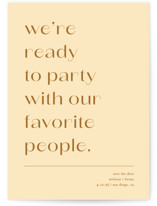 Ready to Party Grand Save The Date Cards