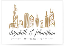 Chicago Skyline Grand Save The Date Cards