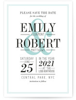 Wed in Type Grand Save The Date Cards