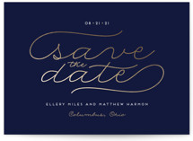 Modern Metal Grand Save The Date Cards