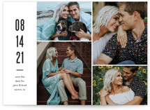 Modern Grid Grand Save The Date Cards