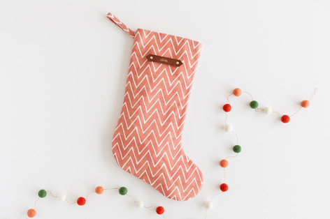 Watercolor Chevrons Personalizable Stocking