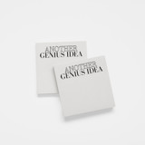 Another Genius Idea Sticky Notepad Bone/Black - 4x4" Sticky Notes