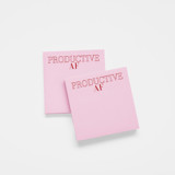 Productive AF Sticky Notepad Pink/Red - 4x4" Sticky Notes