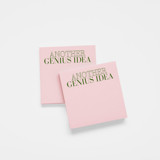 Another Genius Idea Sticky Notepad Peach/Green - 4x4" Sticky Notes