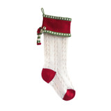 Cable-Knit Bow Stocking Stockings