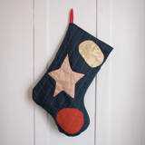 Green Quilted Stocking with Multi-Color Appliqué Details No.2 Stockings