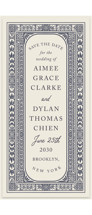 Deco Frame Tall Save the Date Cards