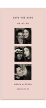 Photo Booth Romance Tall Save the Date Cards