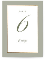 Country Elegance Foil-Pressed Table Numbers