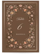 Blooming path Foil-Pressed Table Numbers