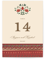 Indian Elephant Foil-Pressed Table Numbers