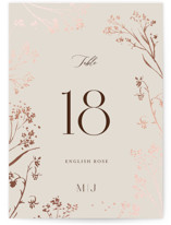 Shining Florals Foil-Pressed Table Numbers