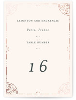Foil Frame Foil-Pressed Table Numbers