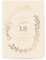Leafy Garland Foil-Pressed Table Numbers
