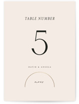 Modernist Monogram Foil-Pressed Table Numbers