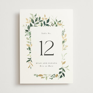 Garden Serenity Foil-Pressed Table Numbers