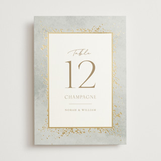 Effervescent Foil-Pressed Table Numbers