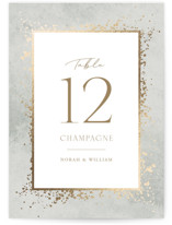 Effervescent Foil-Pressed Table Numbers