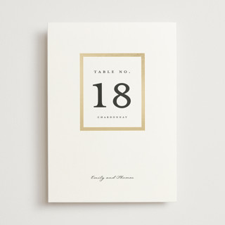 Defined Foil-Pressed Table Numbers