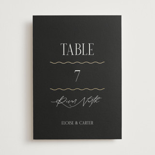 Inventive Foil-Pressed Table Numbers