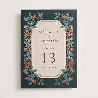 Wedding birds Foil-Pressed Table Numbers
