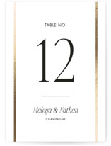 Magazine Foil-Pressed Table Numbers